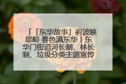 「东华故事」碧波映翠嶂 春色满东华丨东华门街道河长制、林长制、垃圾分类主题宣传如火如荼中