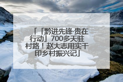 「黔进先锋·贵在行动」700多天驻村路！赵大志用实干印乡村振兴记