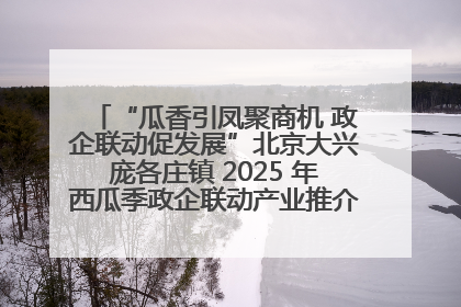 “瓜香引凤聚商机 政企联动促发展”北京大兴庞各庄镇 2025 年西瓜季政企联动产业推介活动圆满举行