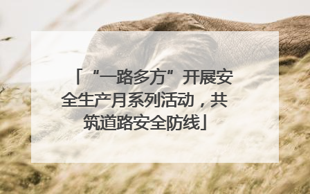 “一路多方”开展安全生产月系列活动，共筑道路安全防线