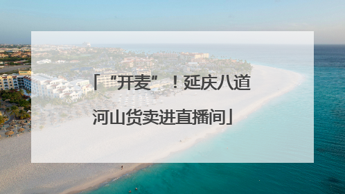 “开麦”！延庆八道河山货卖进直播间