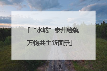 “水城”泰州绘就万物共生新图景