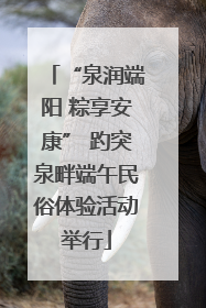 “泉润端阳 粽享安康” 趵突泉畔端午民俗体验活动举行