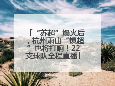 “苏超”爆火后，杭州萧山“镇超”也将打响！22支球队全程直播