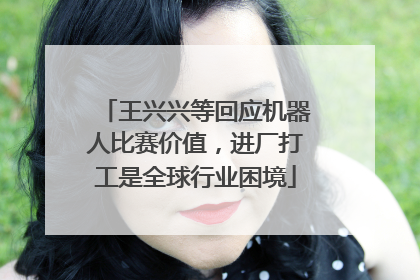 王兴兴等回应机器人比赛价值，进厂打工是全球行业困境