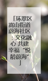 环翠区嵩山街道蔚海社区：文化融心 共建幸福“悦龄蔚海”
