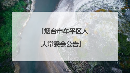 烟台市牟平区人大常委会公告