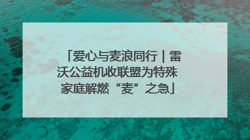 爱心与麦浪同行｜雷沃公益机收联盟为特殊家庭解燃“麦”之急