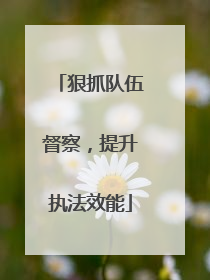 狠抓队伍督察，提升执法效能