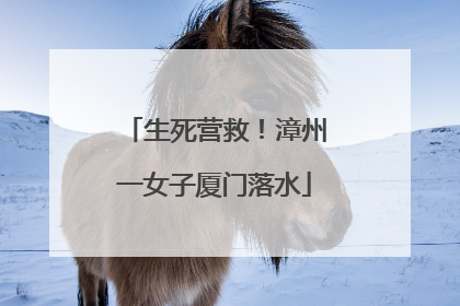 生死营救！漳州一女子厦门落水