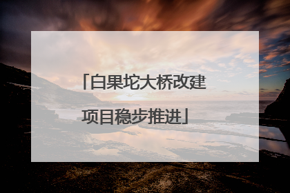白果坨大桥改建项目稳步推进