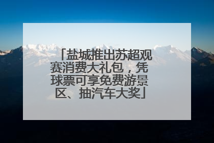 盐城推出苏超观赛消费大礼包，凭球票可享免费游景区、抽汽车大奖