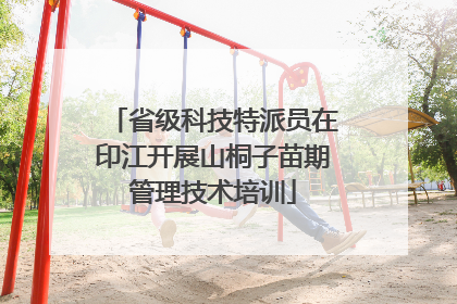 省级科技特派员在印江开展山桐子苗期管理技术培训