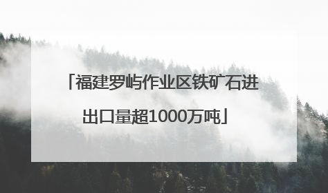 福建罗屿作业区铁矿石进出口量超1000万吨