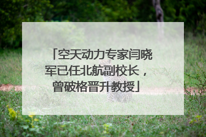 空天动力专家闫晓军已任北航副校长，曾破格晋升教授