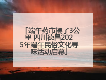 端午药市摆了3公里 四川德昌2025年端午民俗文化寻味活动启幕