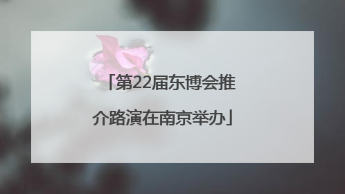 第22届东博会推介路演在南京举办
