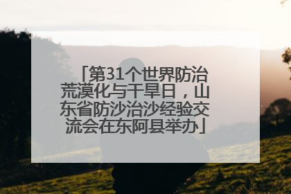 第31个世界防治荒漠化与干旱日，山东省防沙治沙经验交流会在东阿县举办