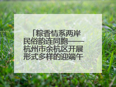 粽香情系两岸 民俗韵连同胞——杭州市余杭区开展形式多样的迎端午联谊活动
