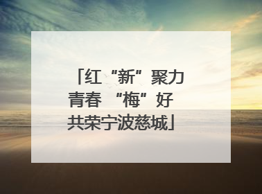 红“新”聚力青春 “梅”好共荣宁波慈城