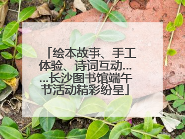 绘本故事、手工体验、诗词互动……长沙图书馆端午节活动精彩纷呈