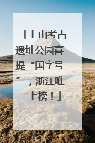 上山考古遗址公园喜提“国字号”，浙江唯一上榜！