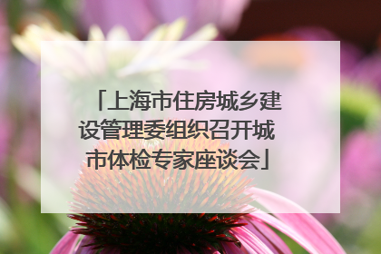 上海市住房城乡建设管理委组织召开城市体检专家座谈会