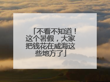 不看不知道！这个暑假，大家把钱花在威海这些地方了