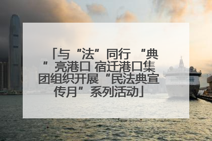 与“法”同行 “典”亮港口 宿迁港口集团组织开展“民法典宣传月”系列活动