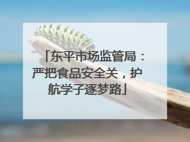 东平市场监管局：严把食品安全关，护航学子逐梦路