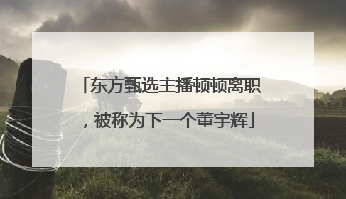 东方甄选主播顿顿离职，被称为下一个董宇辉