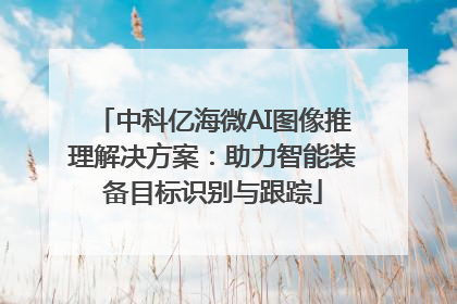 中科亿海微AI图像推理解决方案：助力智能装备目标识别与跟踪