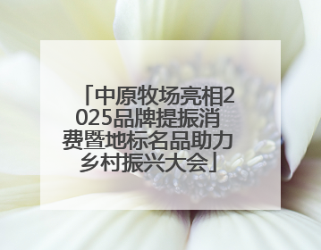 中原牧场亮相2025品牌提振消费暨地标名品助力乡村振兴大会