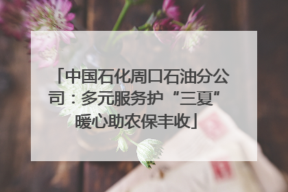 中国石化周口石油分公司：多元服务护“三夏” 暖心助农保丰收