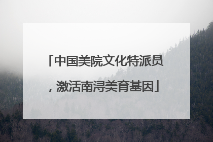 中国美院文化特派员，激活南浔美育基因