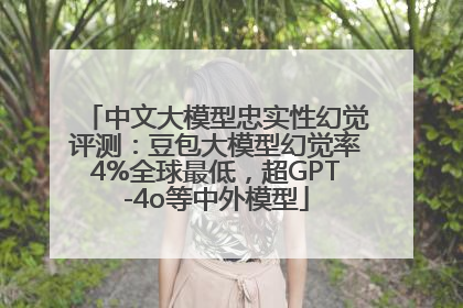 中文大模型忠实性幻觉评测：豆包大模型幻觉率4%全球最低，超GPT-4o等中外模型