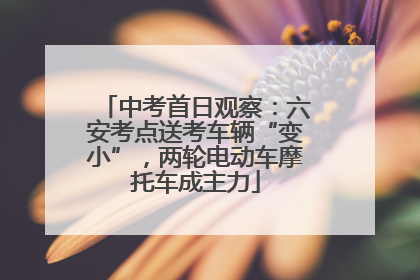 中考首日观察：六安考点送考车辆“变小”，两轮电动车摩托车成主力