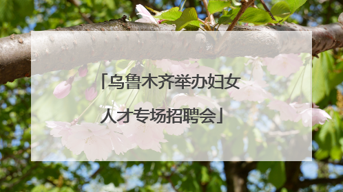乌鲁木齐举办妇女人才专场招聘会