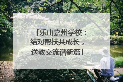 乐山嘉州学校：结对帮扶共成长，送教交流谱新篇