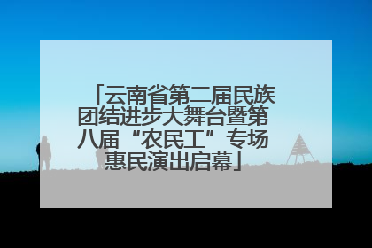 云南省第二届民族团结进步大舞台暨第八届“农民工”专场惠民演出启幕