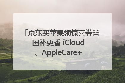 京东买苹果领惊喜券叠国补更香 iCloud、AppleCare+服务限时低至85折