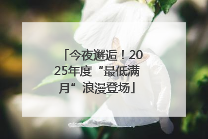 今夜邂逅！2025年度“最低满月”浪漫登场