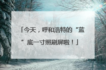 今天，呼和浩特的“蓝”底一寸照刷屏啦！