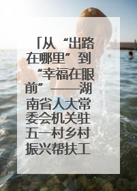 从“出路在哪里”到“幸福在眼前”——湖南省人大常委会机关驻五一村乡村振兴帮扶工作队书写振兴答卷