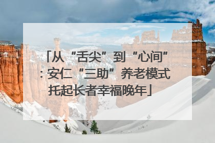 从“舌尖”到“心间”：安仁“三助”养老模式托起长者幸福晚年
