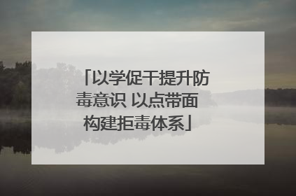 以学促干提升防毒意识 以点带面构建拒毒体系