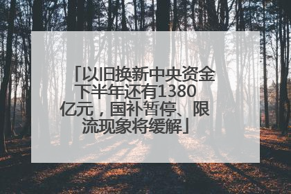 以旧换新中央资金下半年还有1380亿元，国补暂停、限流现象将缓解