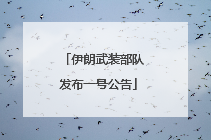 伊朗武装部队发布一号公告