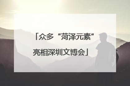 众多“菏泽元素”亮相深圳文博会