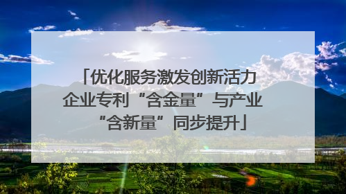 优化服务激发创新活力 企业专利“含金量”与产业“含新量”同步提升